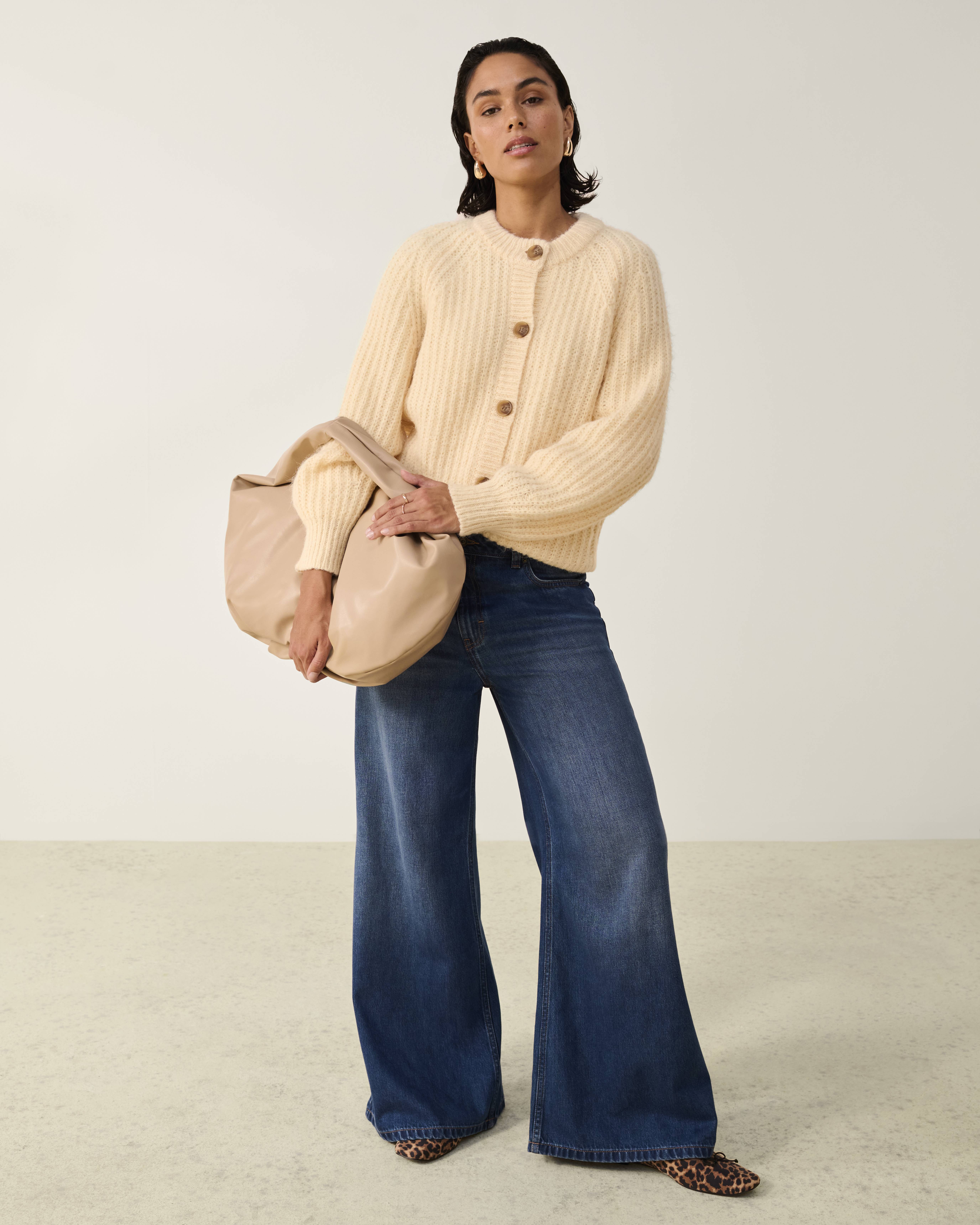 Light Yellow Raglan Sleeve Cardigan 8 - Image 1